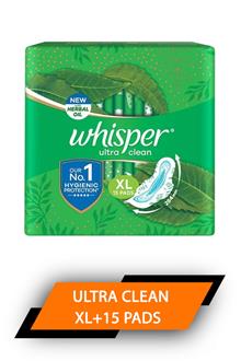 Whisper Ultra Clean Xl+15pads